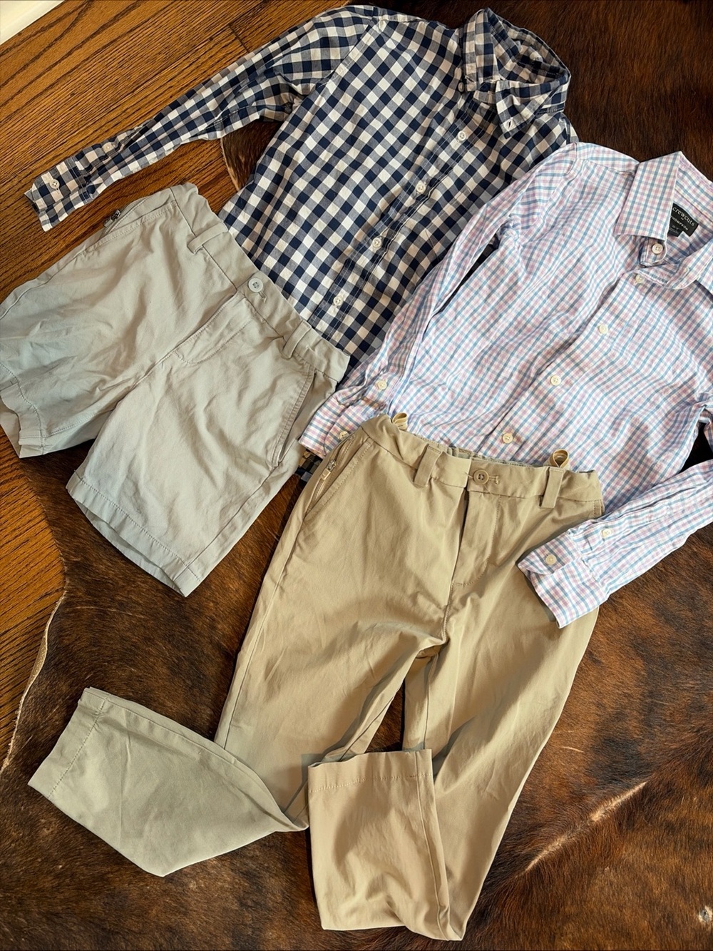 Lot Of Boys Crew Cuts Button Down Shirts & Vineyard Vines Bottoms Size 6-7
